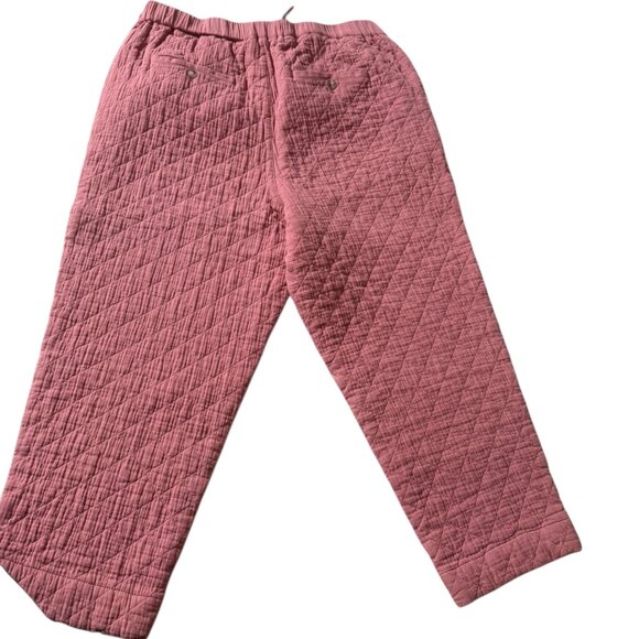 MADEWELL Quilted Lounge Pants 'Rose Dust' Drawstring Elastic Waist XL - Picture 4 of 12